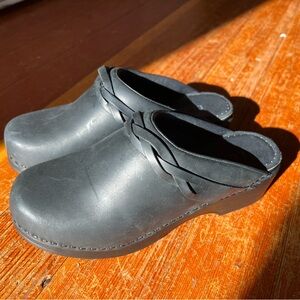 L.L. Bean Black Leather Mules